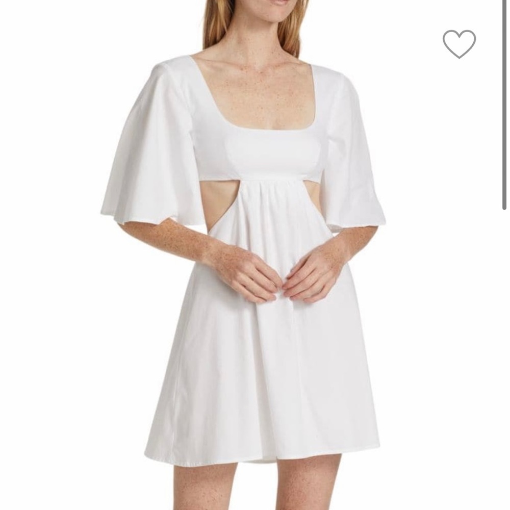 Matthew Bruch Cotten cutout mini dress